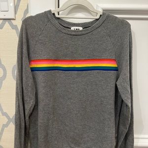 LNA Rainbow 🌈 Stripe Sweater. XS